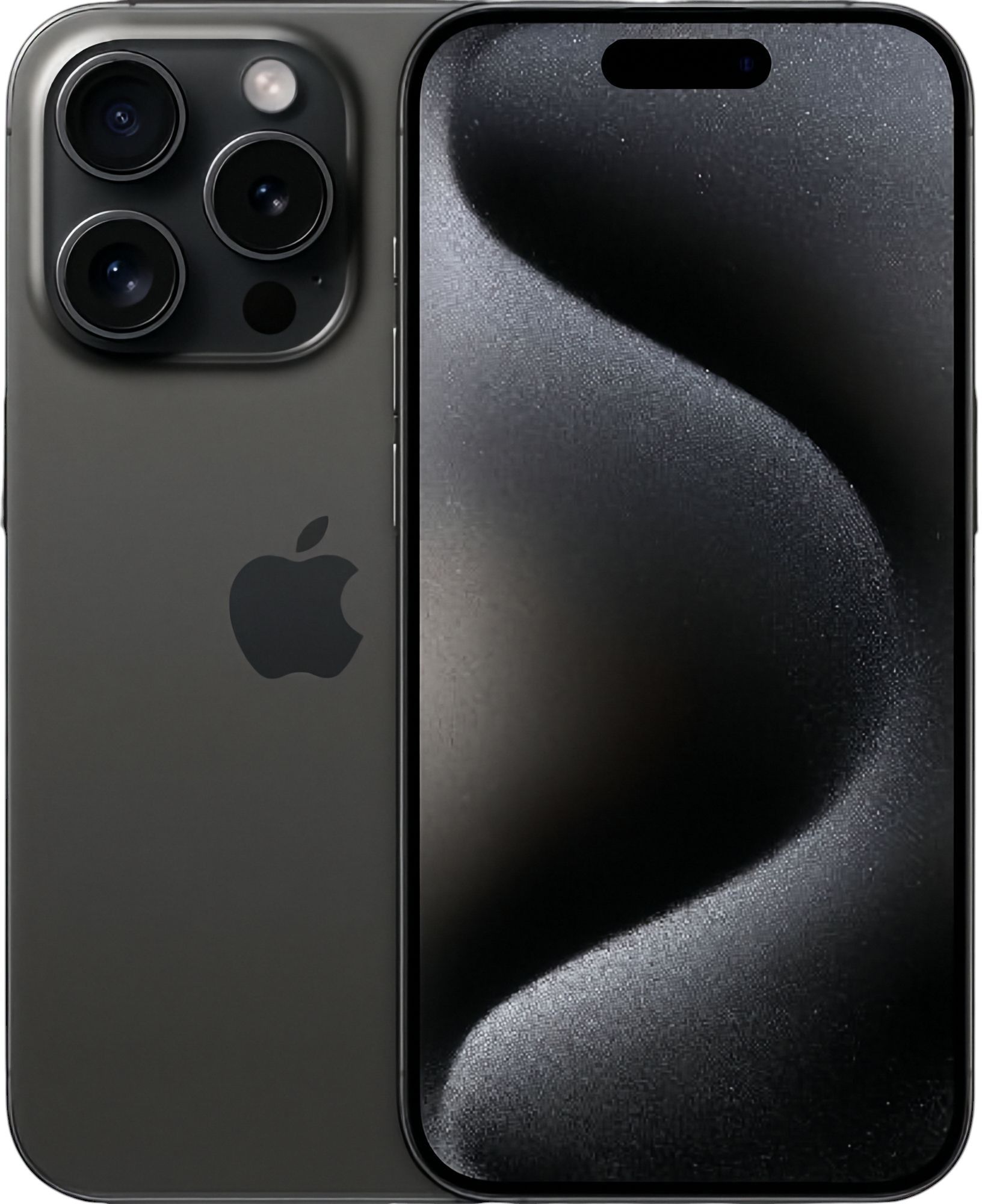 iPhone 15 Pro in Black Titanium — view 1