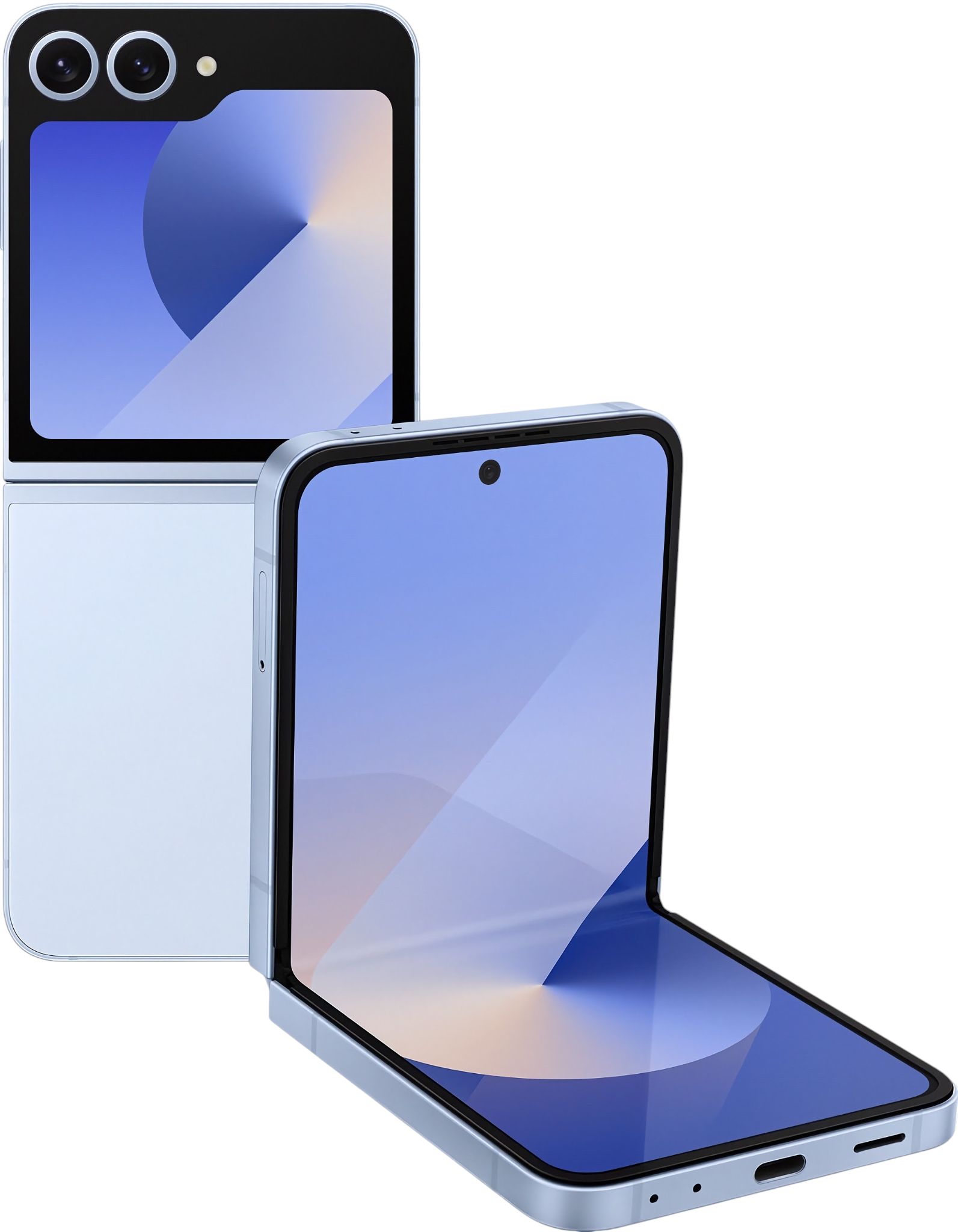 Galaxy Z Flip6 in Blue â€” view 1