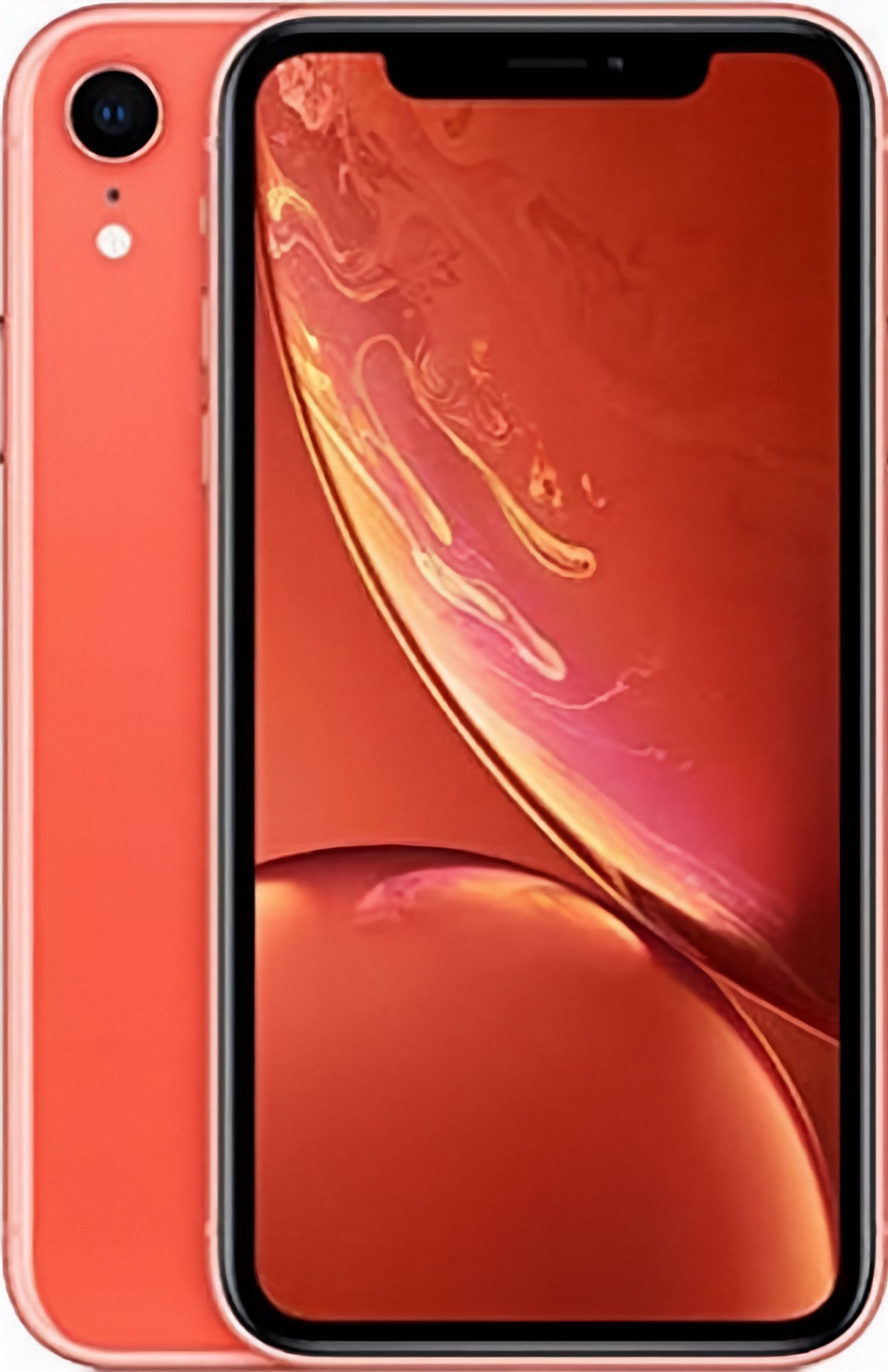 iPhone XR in Coral — view 1