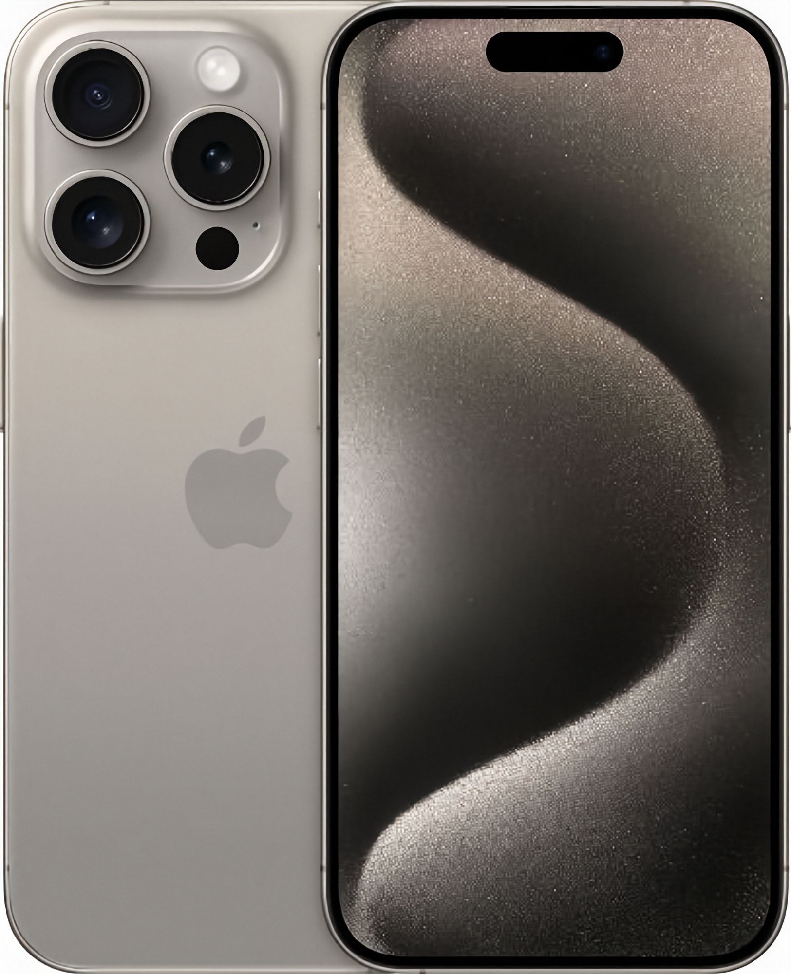 iPhone 15 Pro in Natural Titanium — view 1