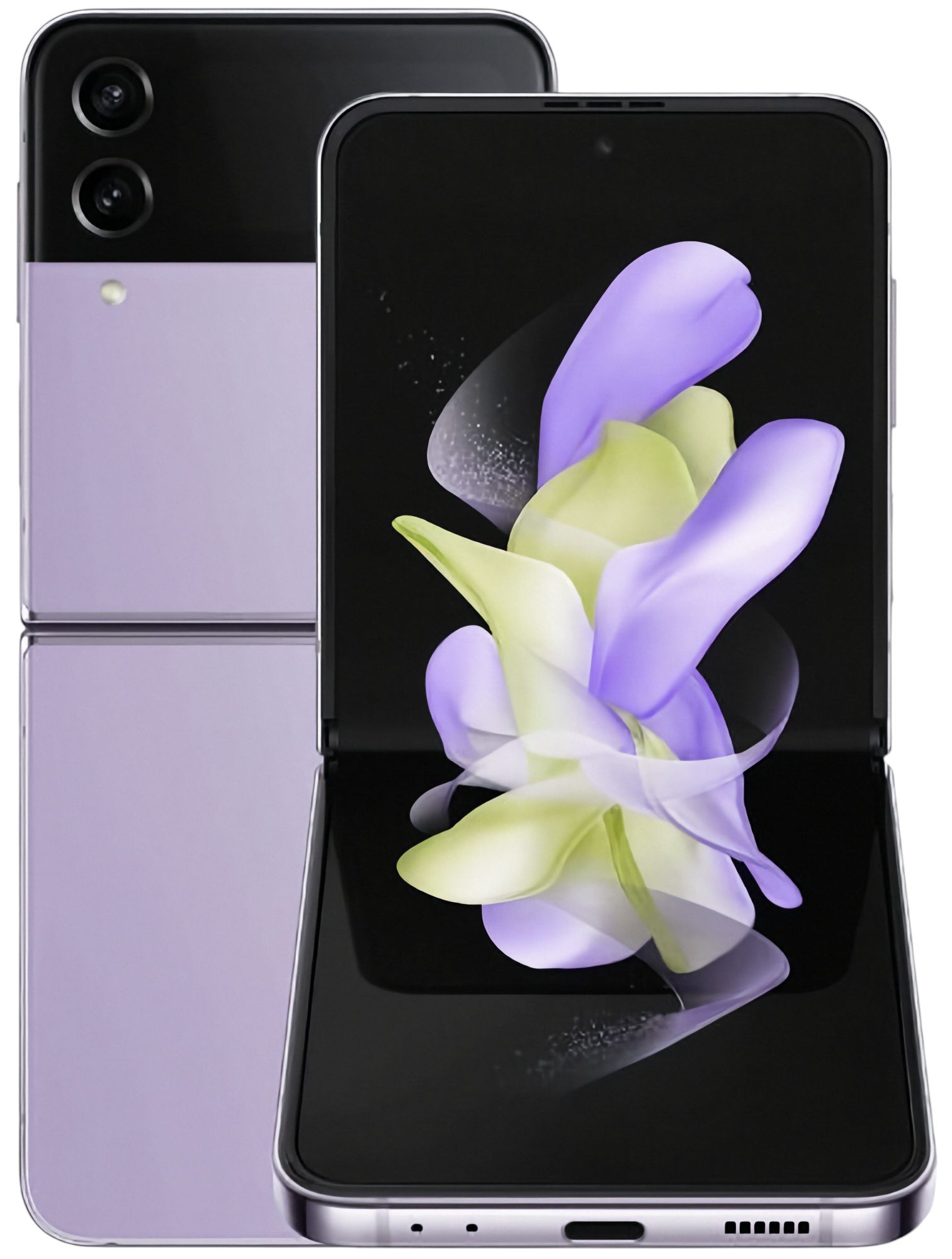 Galaxy Z Flip4 in Bora Purple â€” view 1