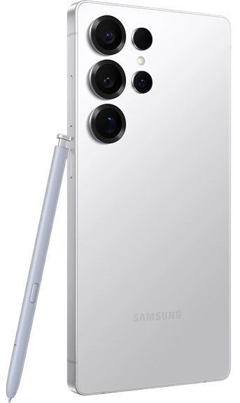 Galaxy S25 Ultra in Titanium White Silver — view 4