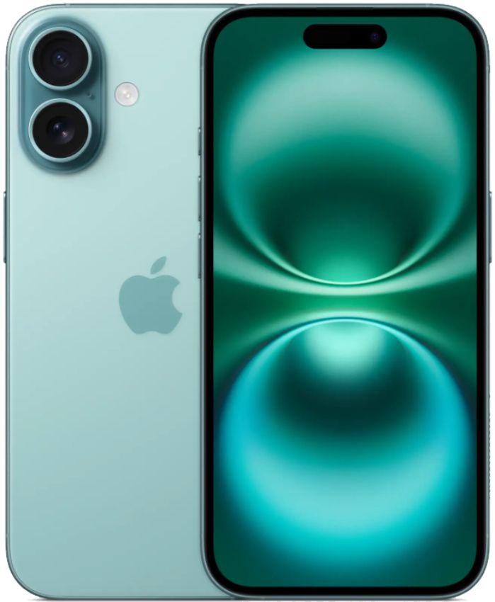 iPhone 16 in Teal — view 1